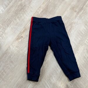 Kids Navy Joggers with Red Stripe